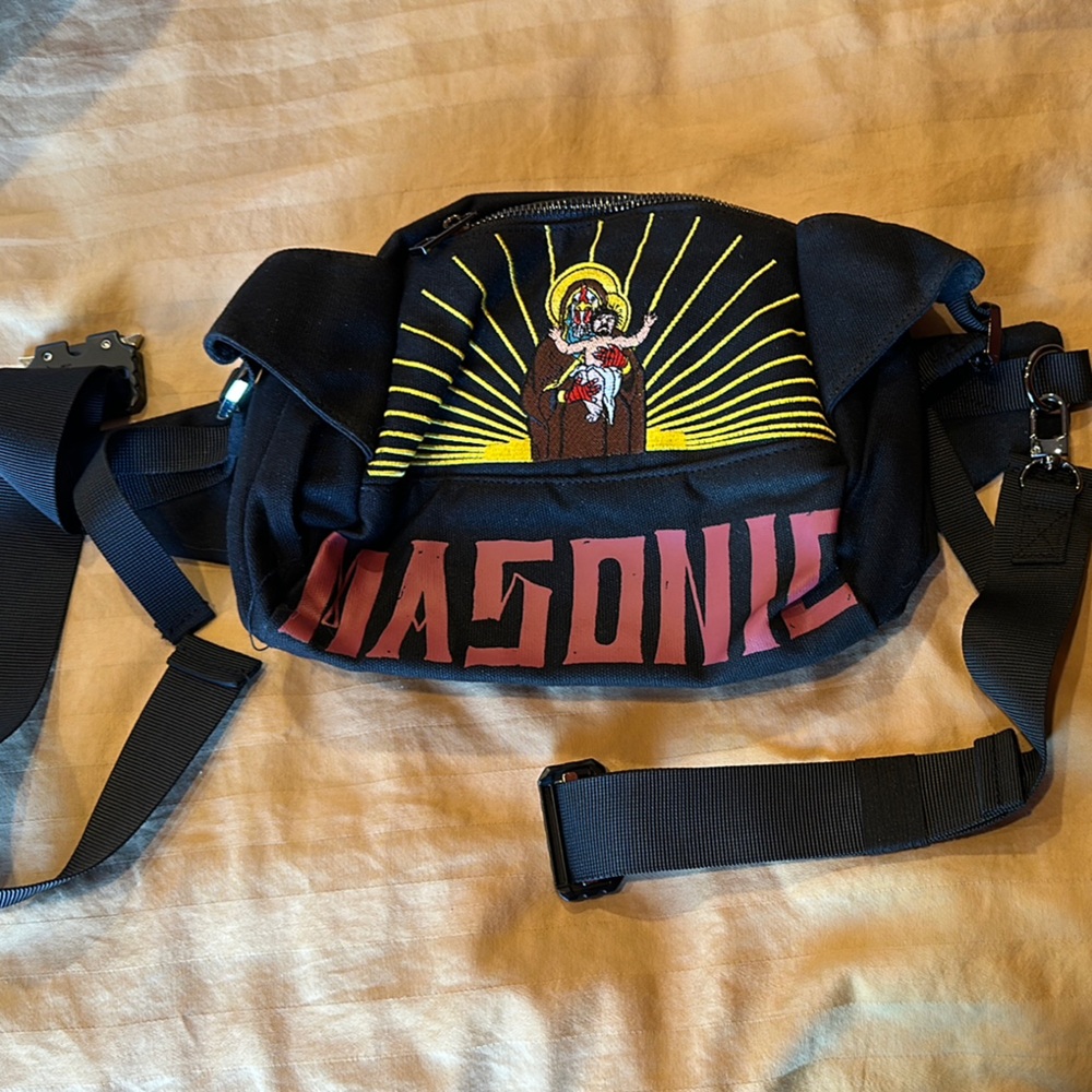 Black and Red Crossbody Bag